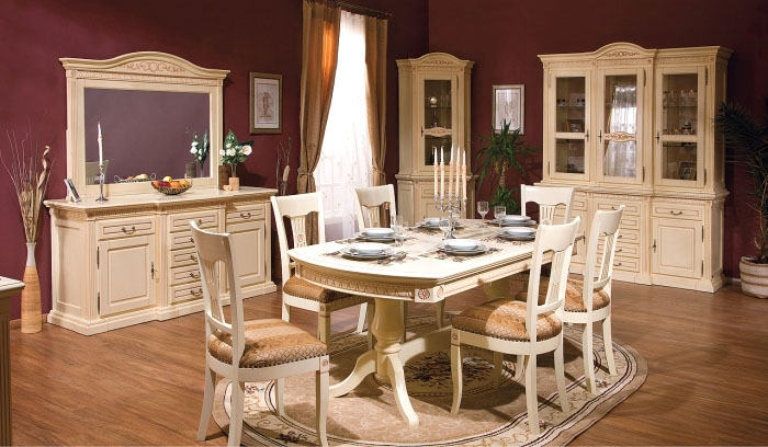 Rustikální nábytek jídelna Venetia crem