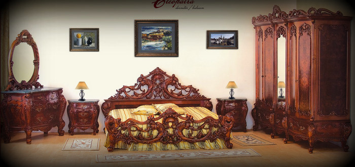 Zámecký nábytek ložnice Kleopatra lux
